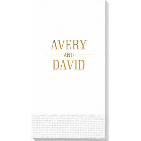 Modern Couple Detail Guest Towels